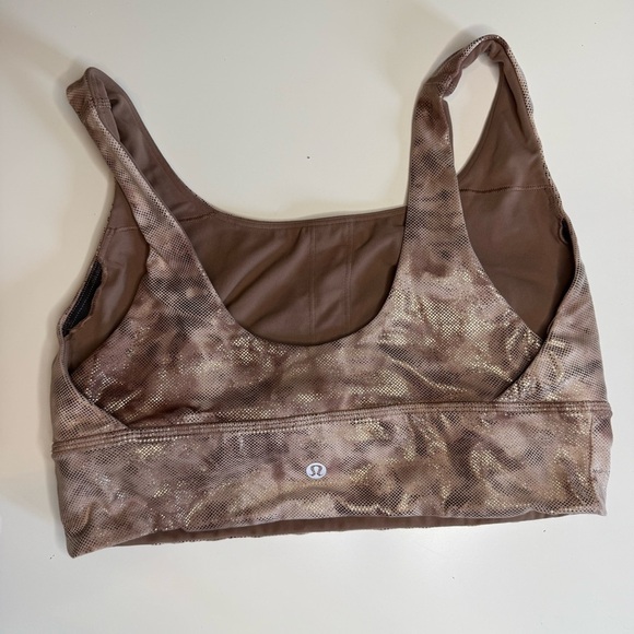 Lululemon Align Bra Reversible Light Support in a Metallic Tan Taupe GUC Size 10 - Picture 3 of 8